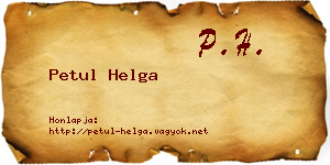 Petul Helga névjegykártya